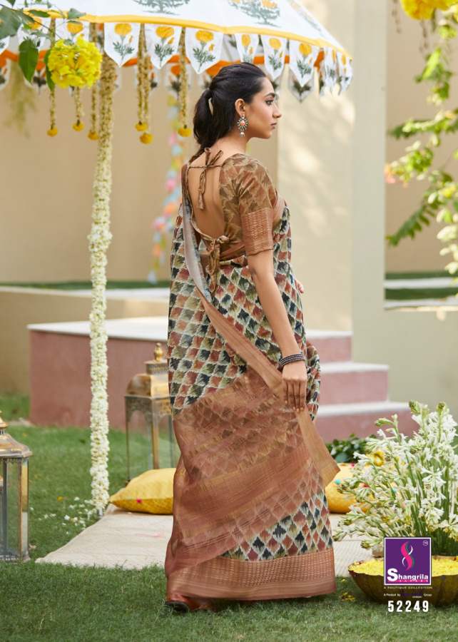 Shangrila Niharika Digital Soft Linen Daily Wear Saree Collections